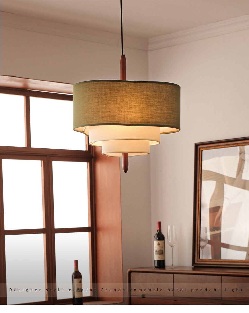 Talia Tiered Fabric Pendant Light