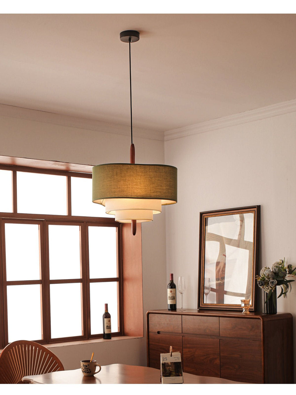 Talia Tiered Fabric Pendant Light