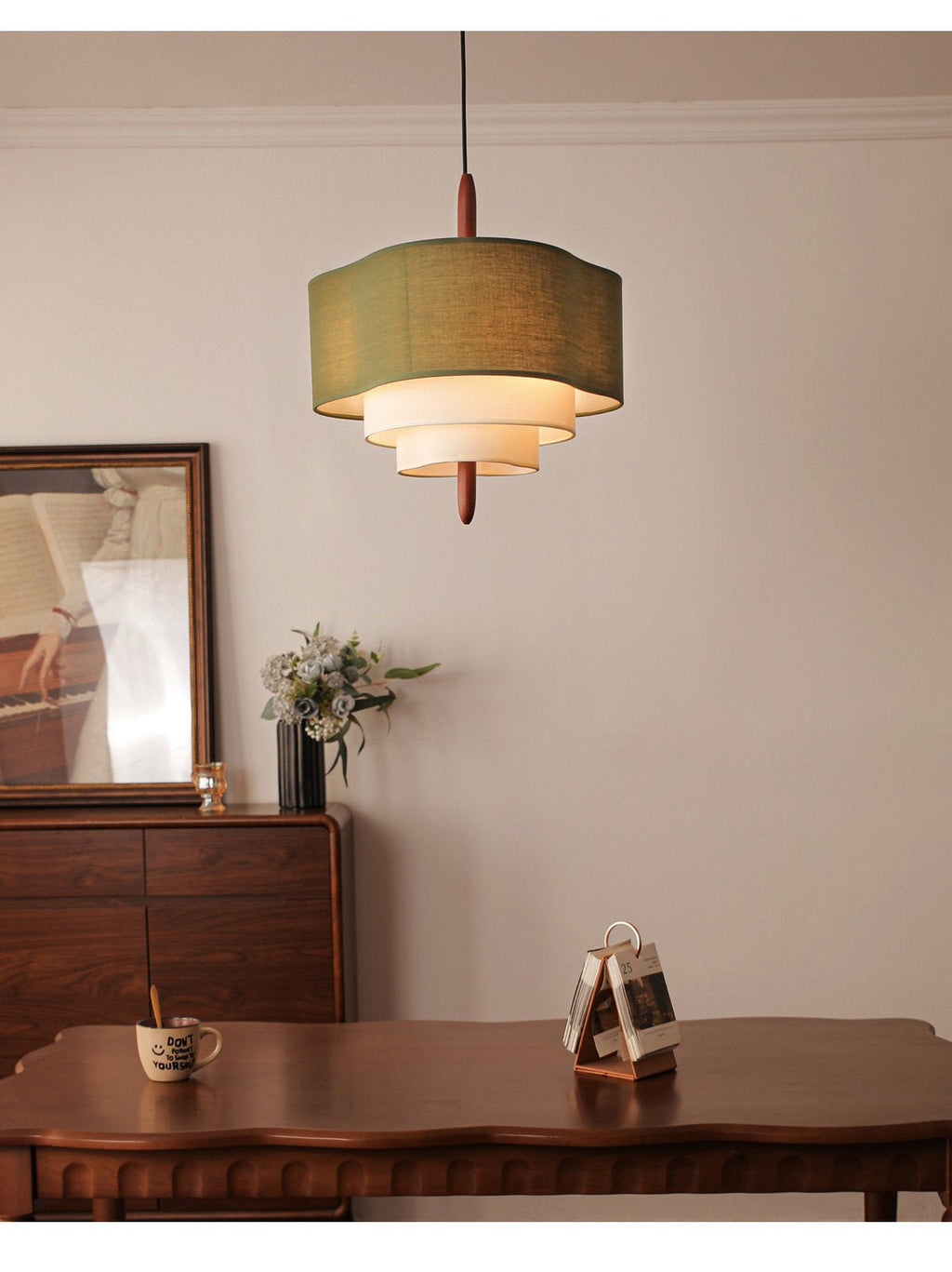 Talia Tiered Fabric Pendant Light