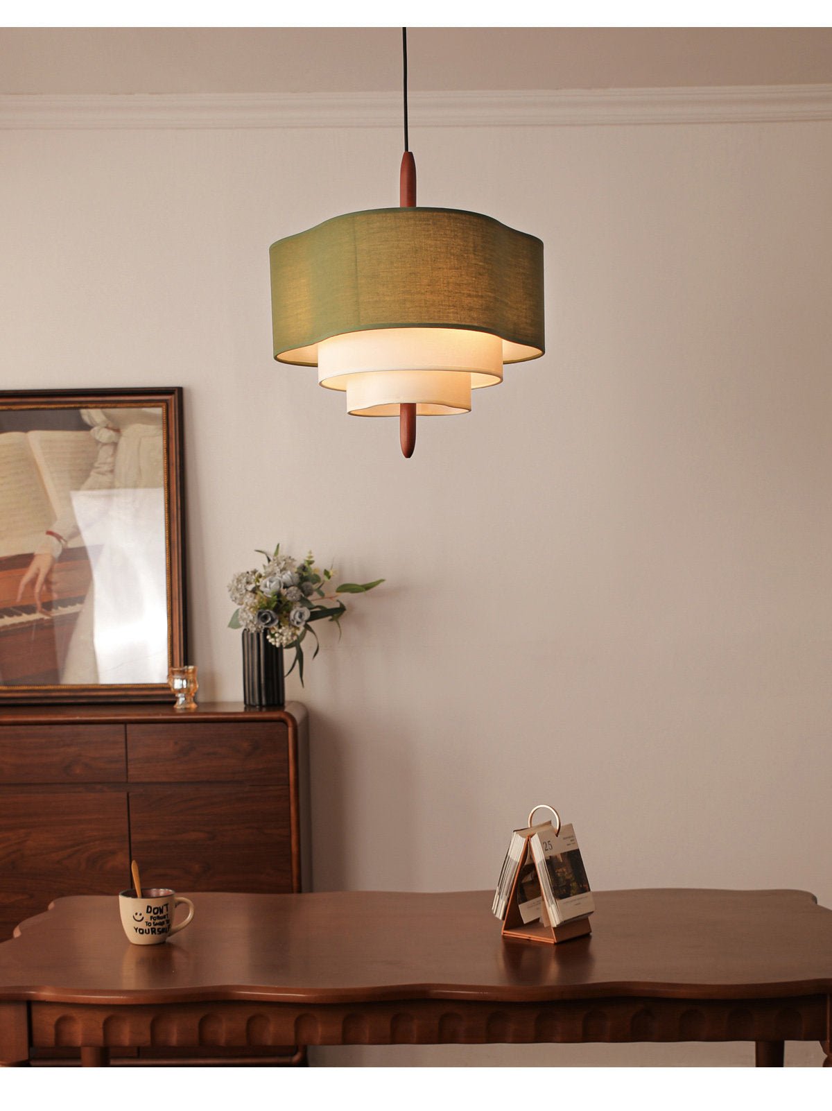Talia Tiered Fabric Pendant Light