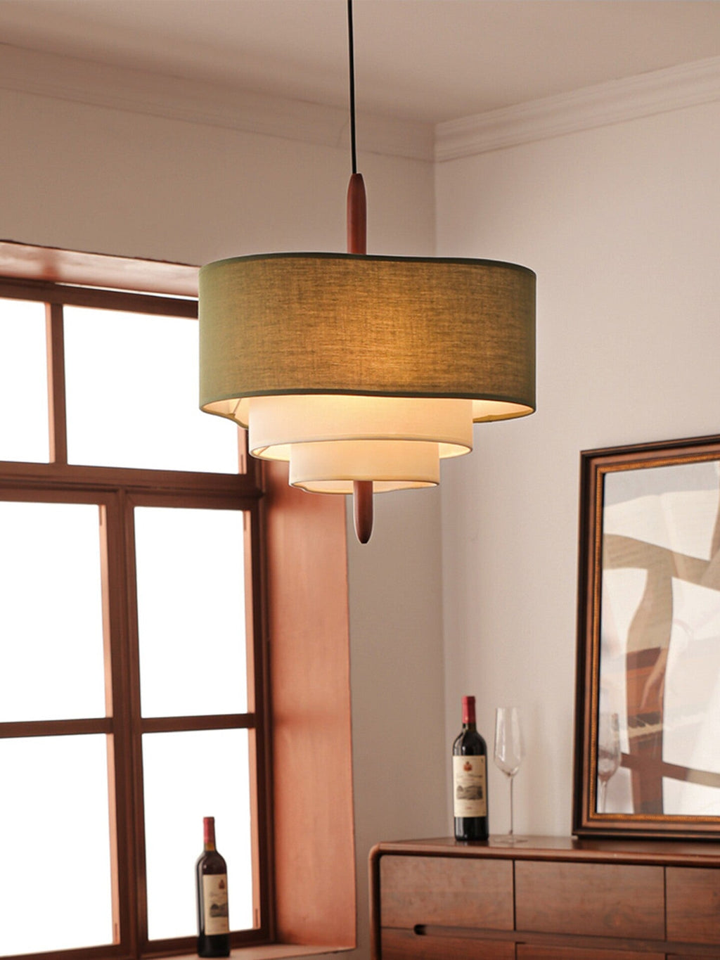 Talia Tiered Fabric Pendant Light
