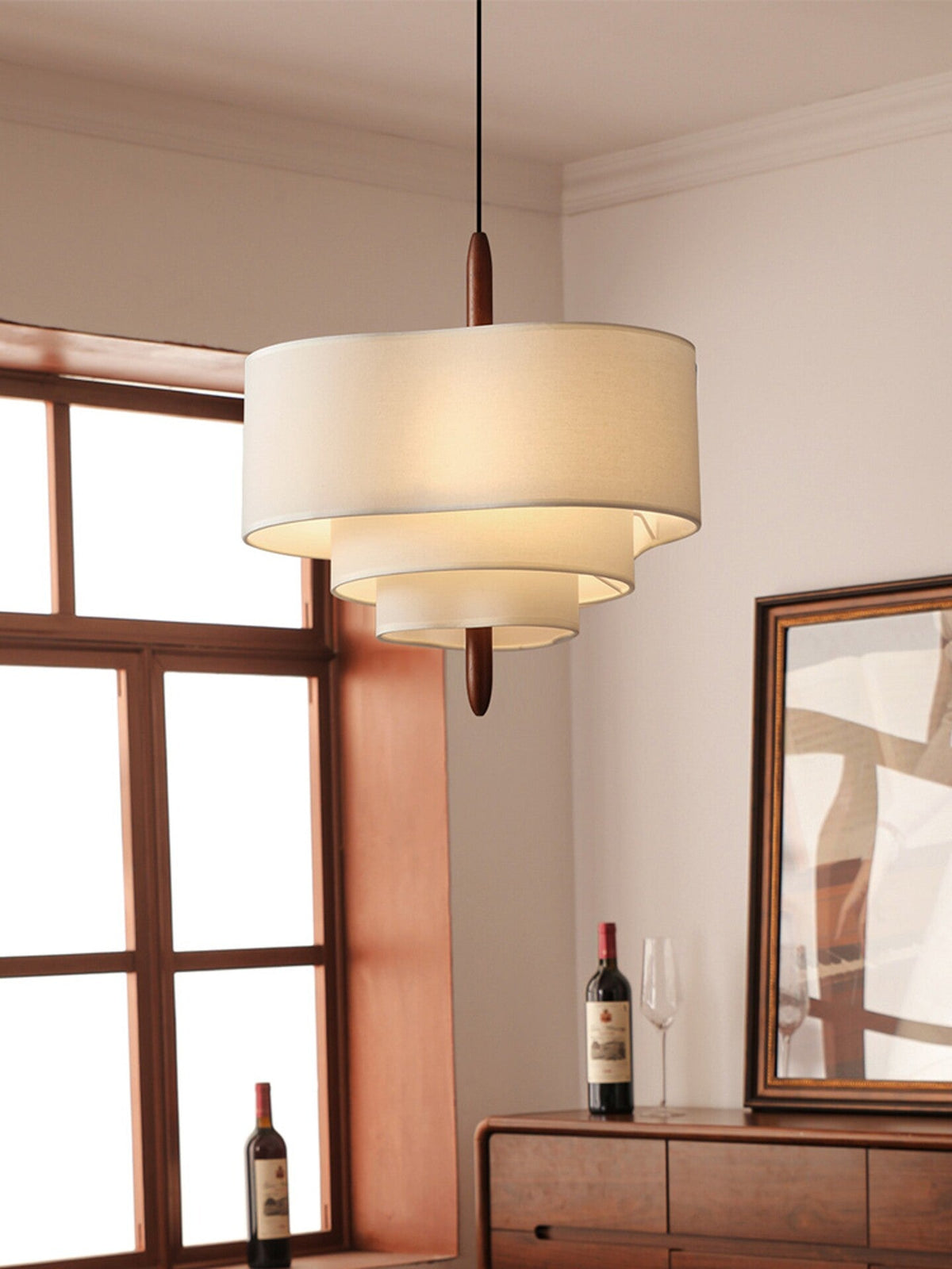 Talia Tiered Fabric Pendant Light