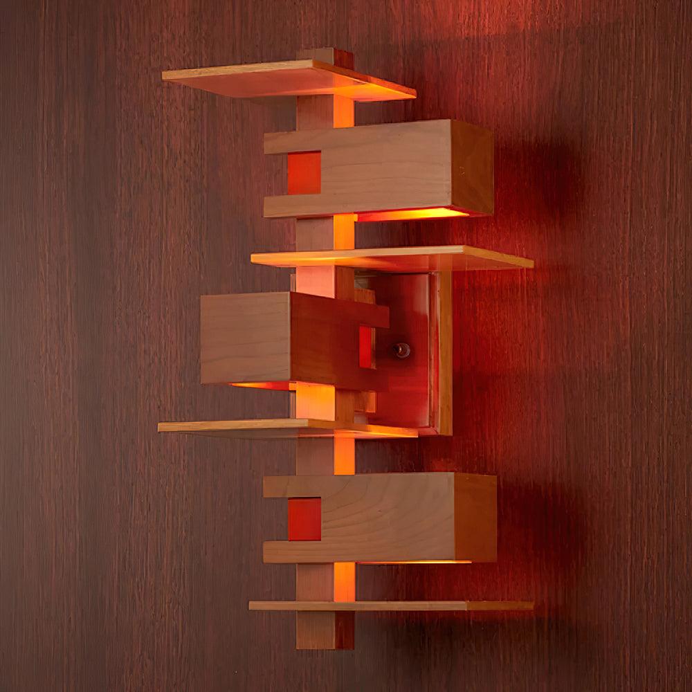 Taliesin Wall Lamp ? 10″ x H 23.6″ /Dia 25.5cm x H 60cm / Wooden / Warm White Wall lamp