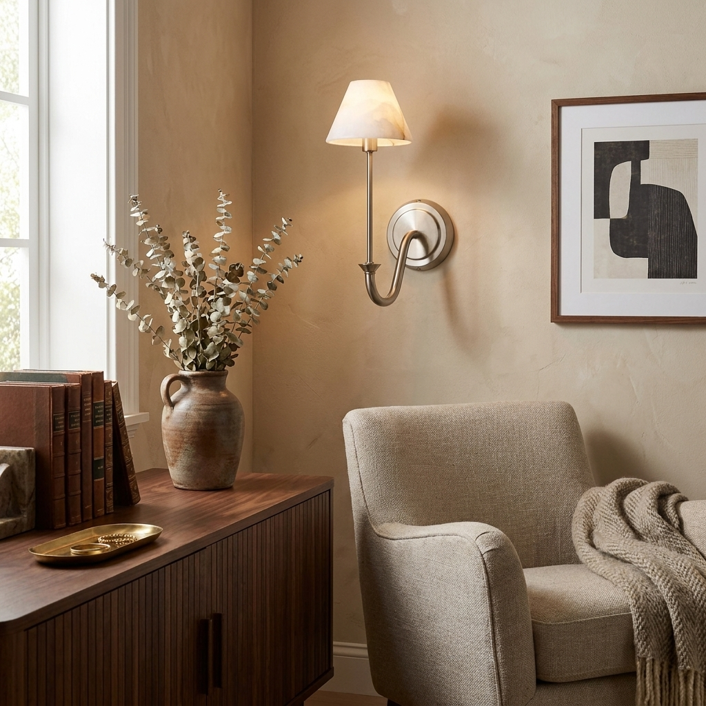 Tallow Alabaster Wall Sconce