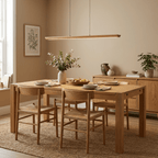 Tapered Wood Linear Pendant Lamp