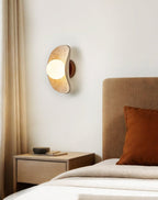 Tavian Halo Travertine Wall Lamp