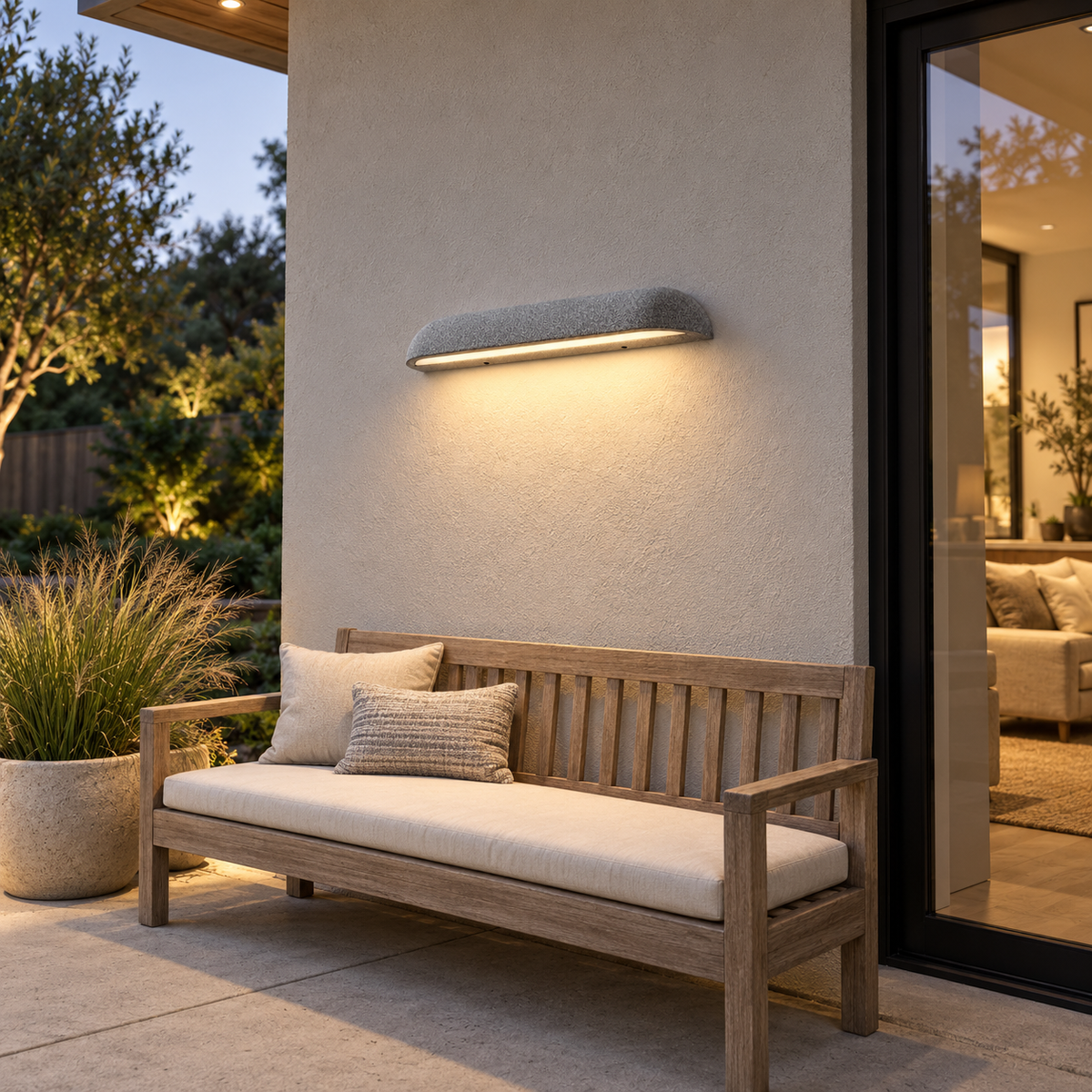 Tavrelle Micro-Cement Outdoor Wall Sconce