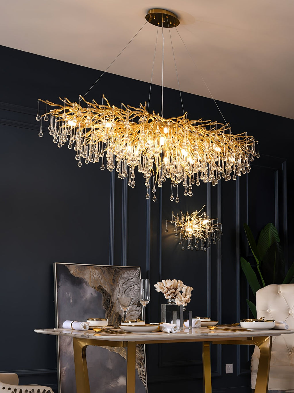 Teardrop Crystal Chandelier