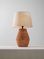 Textured Terracotta Toned Table Lamp