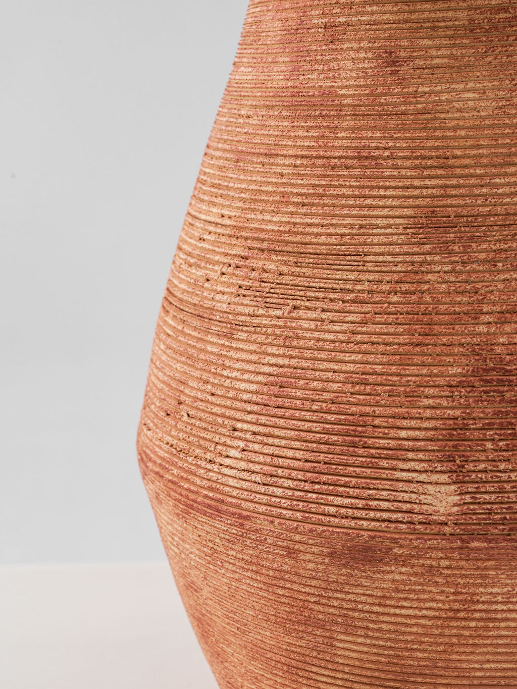 Textured Terracotta Toned Table Lamp