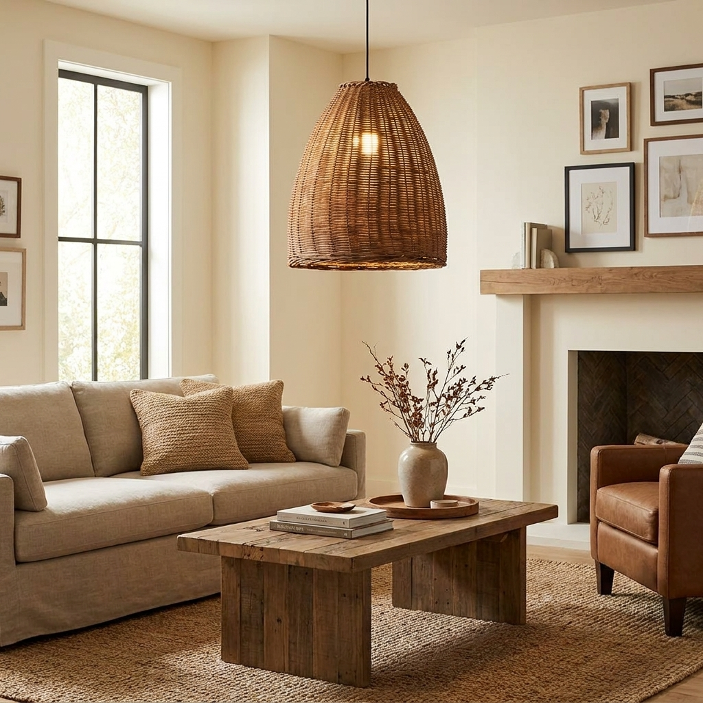 Thatch Woven Rattan Pendant Lamp