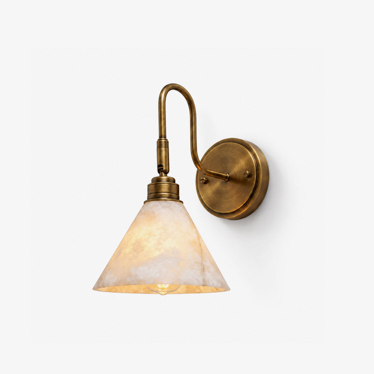 Thessa Alabaster Cone Wall Sconce