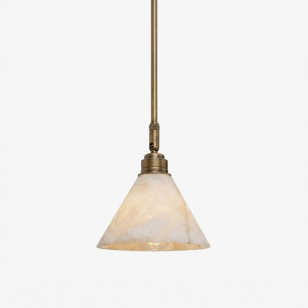 Thessa Alabaster Cone Pendant Light