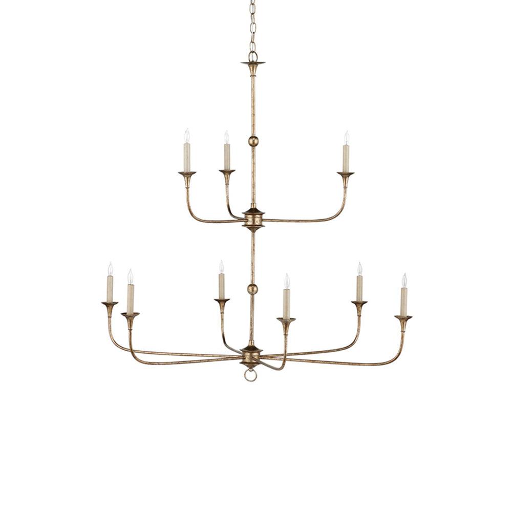 Thousand Brass Chandelier 9Heads: D113 x H112cm / D44.5 x H44.1″ / Pyrite Bronze chandelier