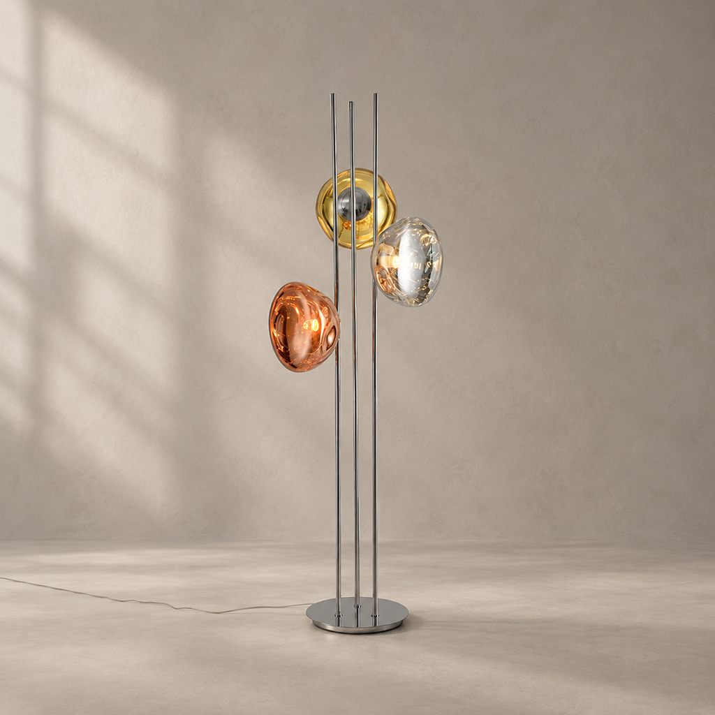 Three Lava Glass Floor Lamp