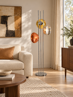 Three Lava Glass Floor Lamp
