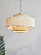 Tiered Linen Pendant Lamp