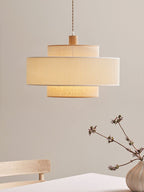 Tiered Linen Pendant Lamp
