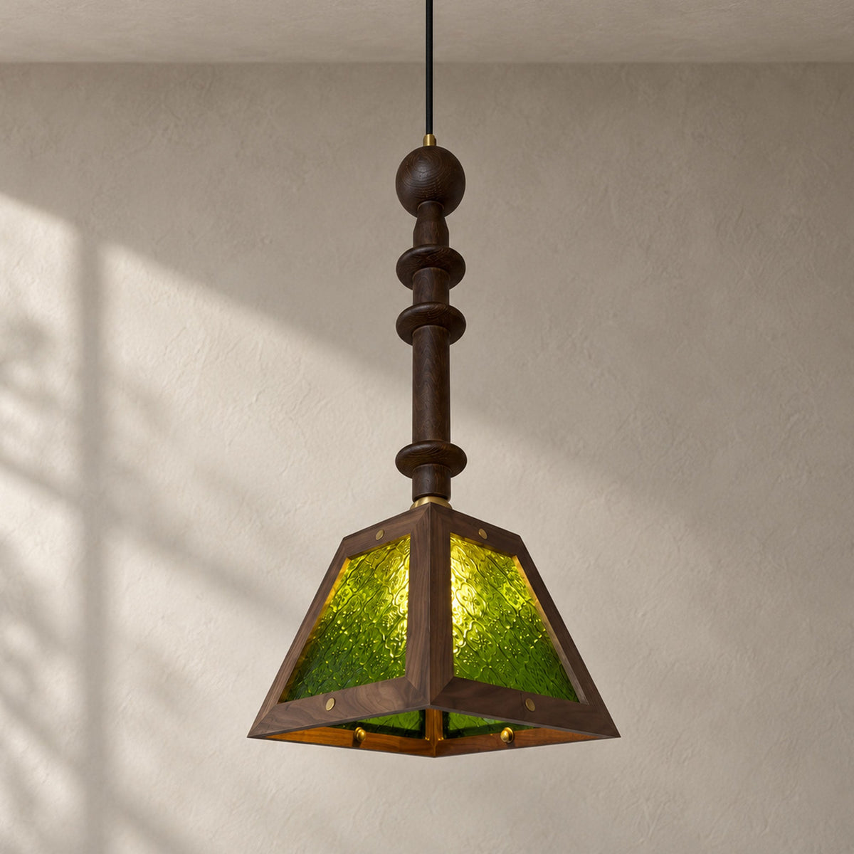 Timber Glass Pendant Light