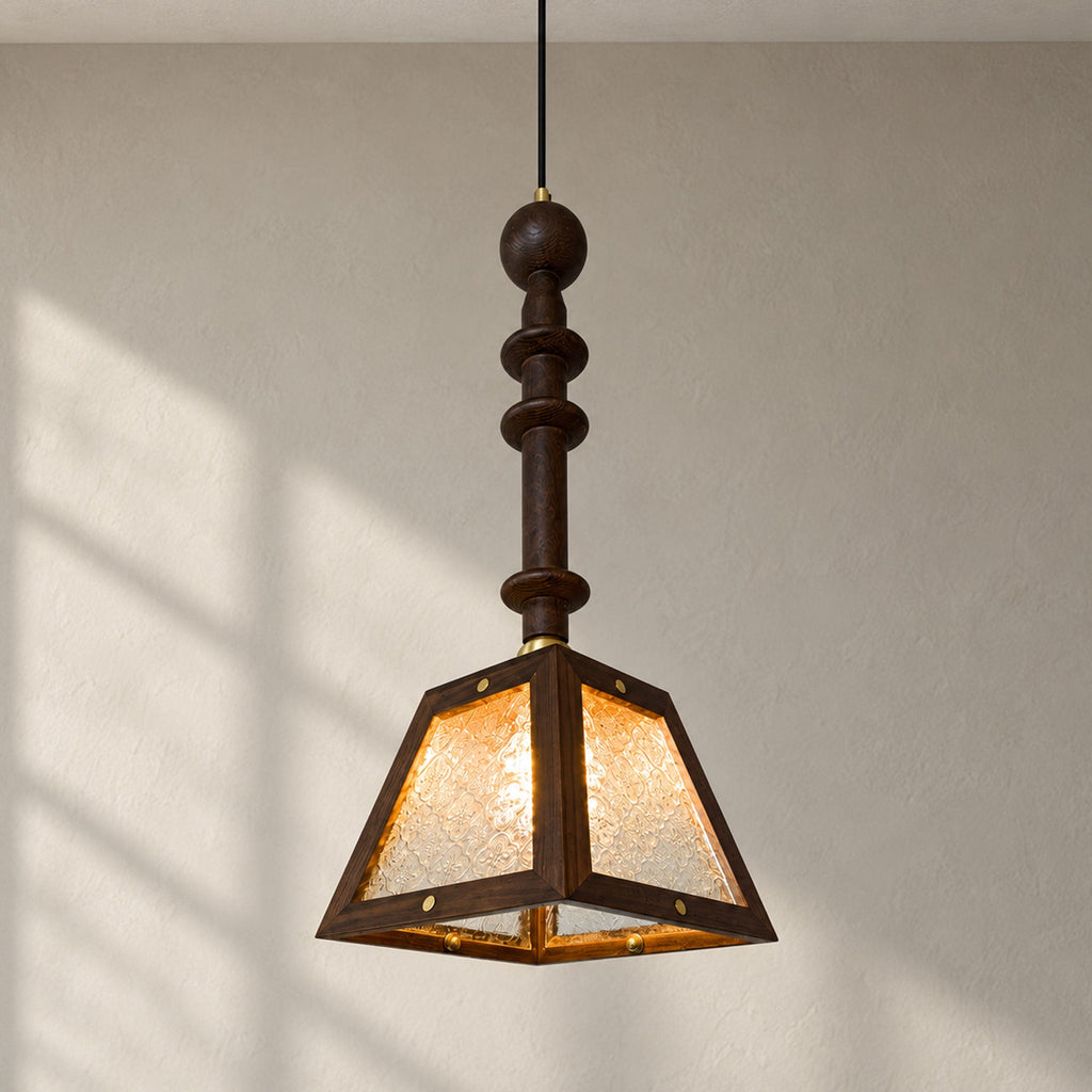 Timber Glass Pendant Light