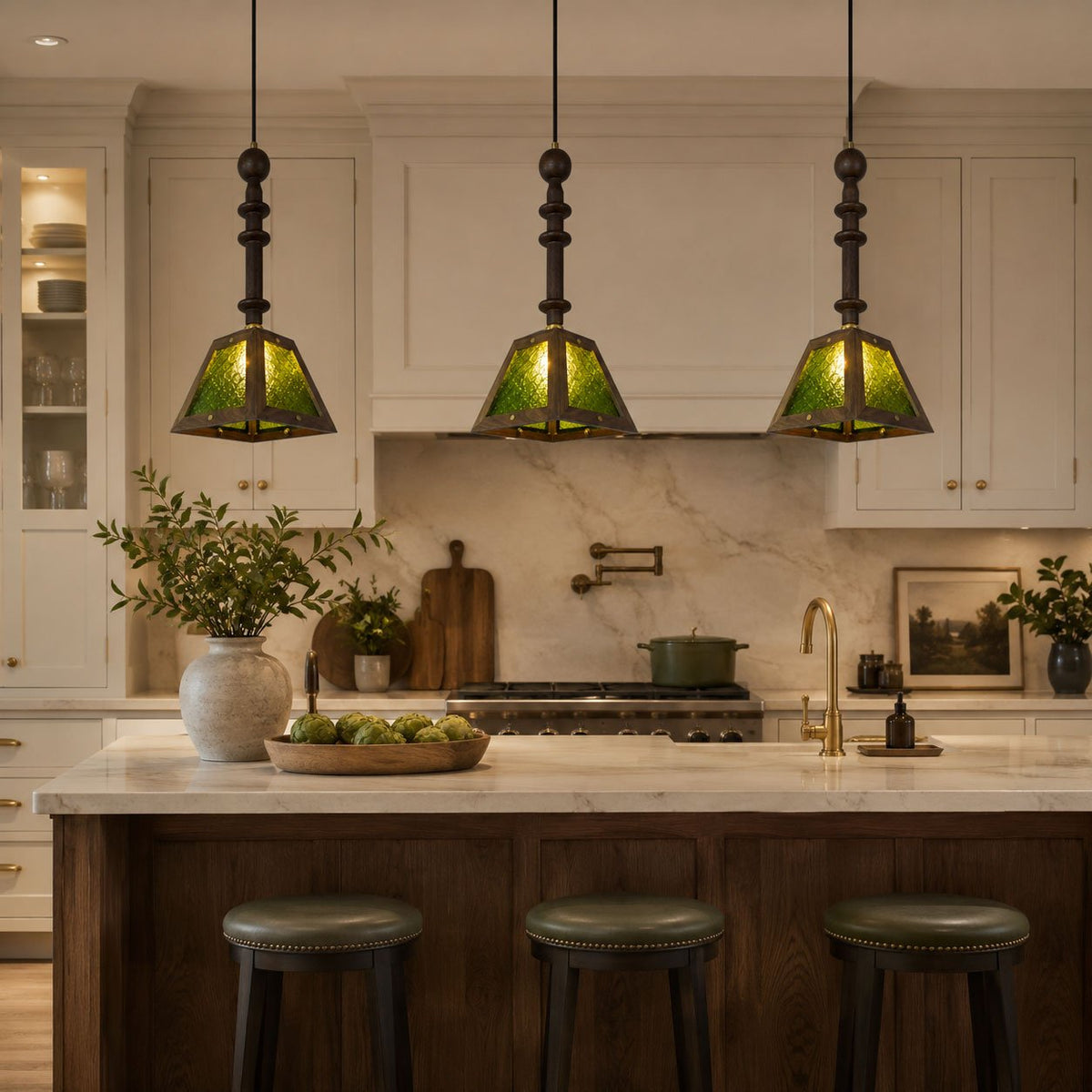 Timber Glass Pendant Light