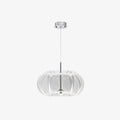 Timothy Globe Pendant Light ? 19.7″ x H 9.8″ / Dia 50cm x H 25cm / Chrome + Clear / Bi-color/Multicolor LED Pendant