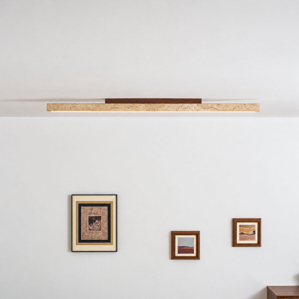 Travertine Column Ceiling Light
