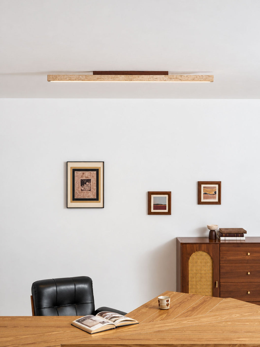 Travertine Column Ceiling Light