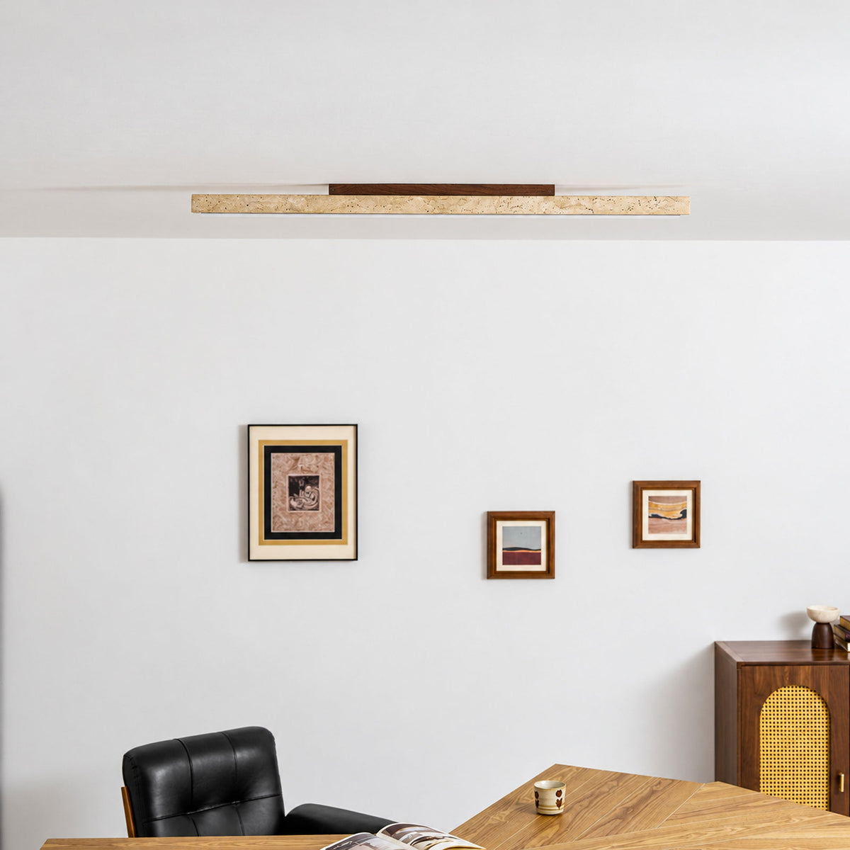 Travertine Column Ceiling Light