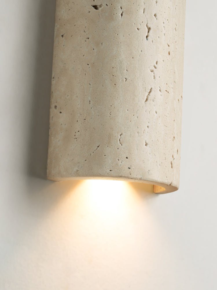 Travertine Capsule Wall Sconce
