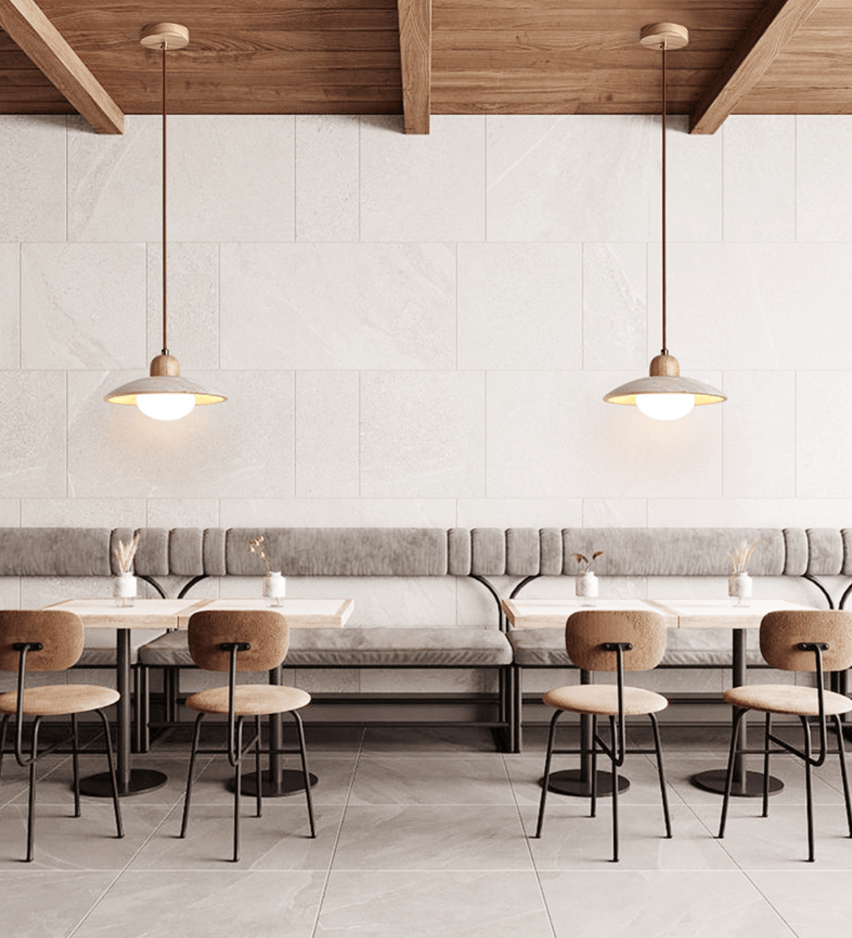 Travertine Dome Pendant Light
