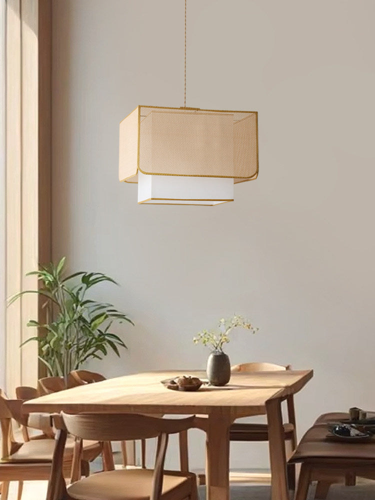 Trellis Woven Rattan Pendant Lamp