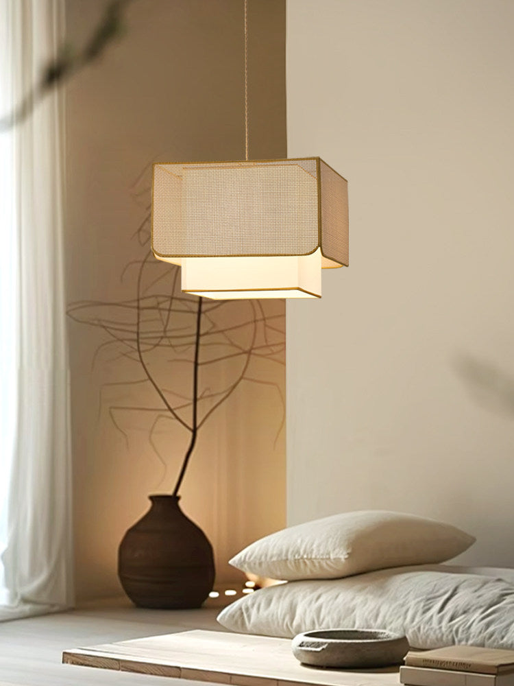 Trellis Woven Rattan Pendant Lamp