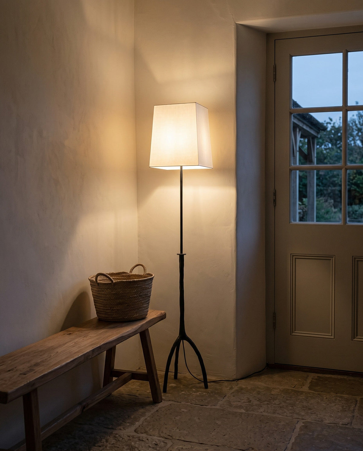 Trepied Brass Twig Floor Lamp