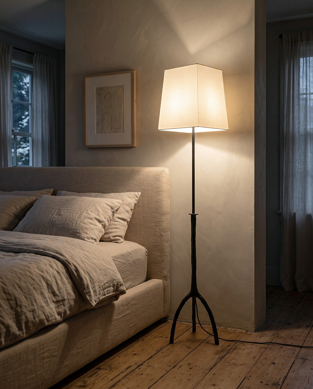 Trepied Brass Twig Floor Lamp
