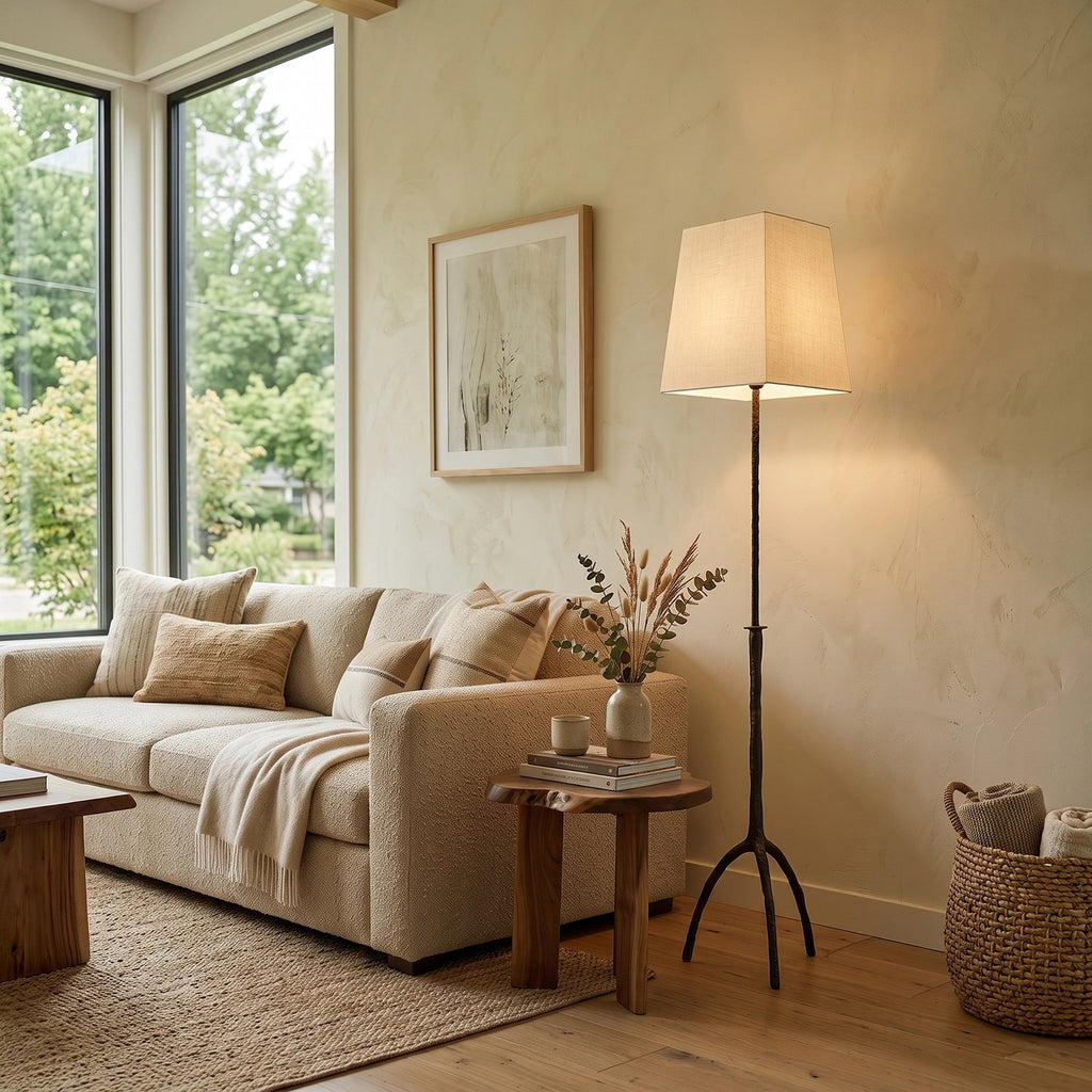 Trepied Brass Twig Floor Lamp