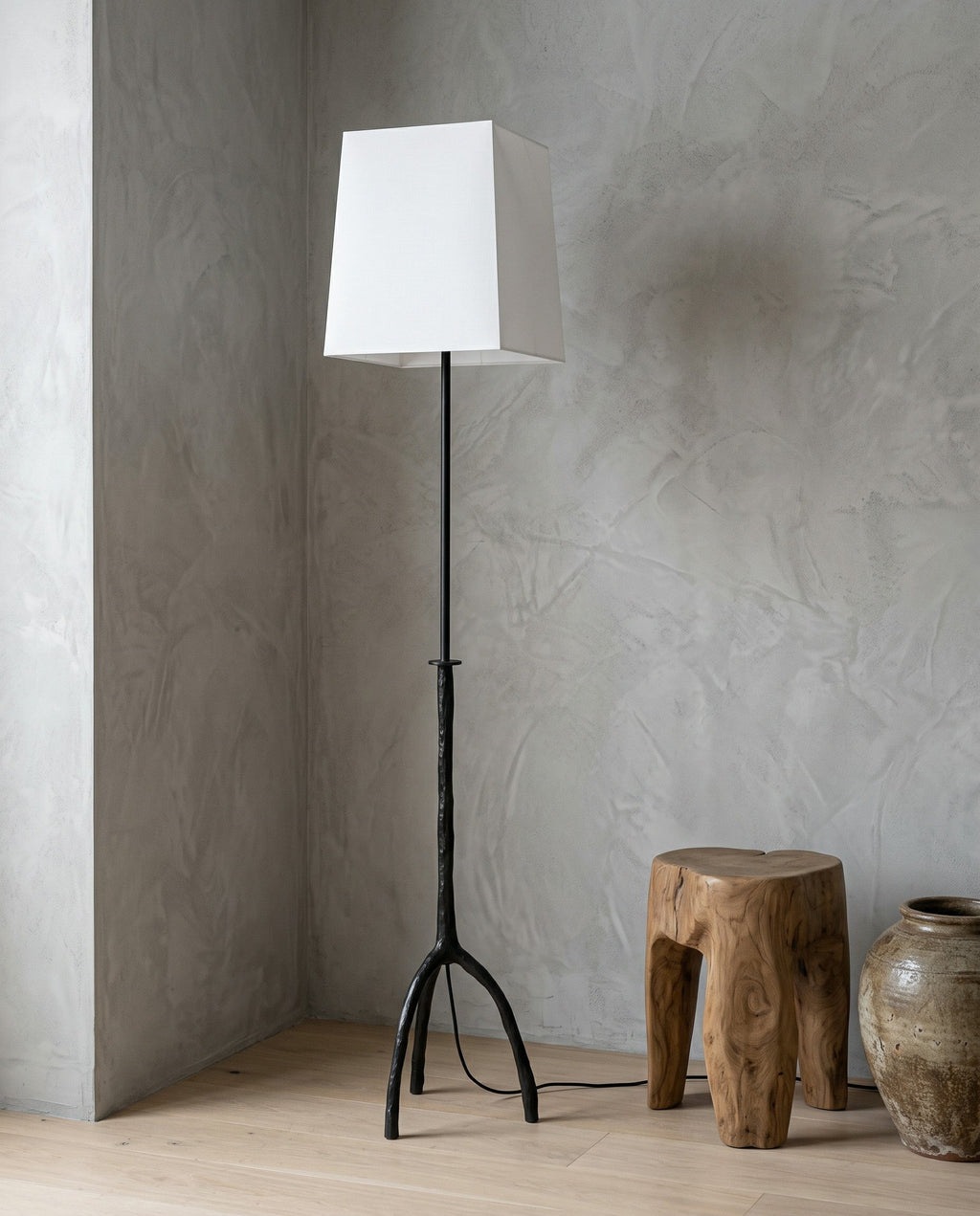 Trepied Brass Twig Floor Lamp