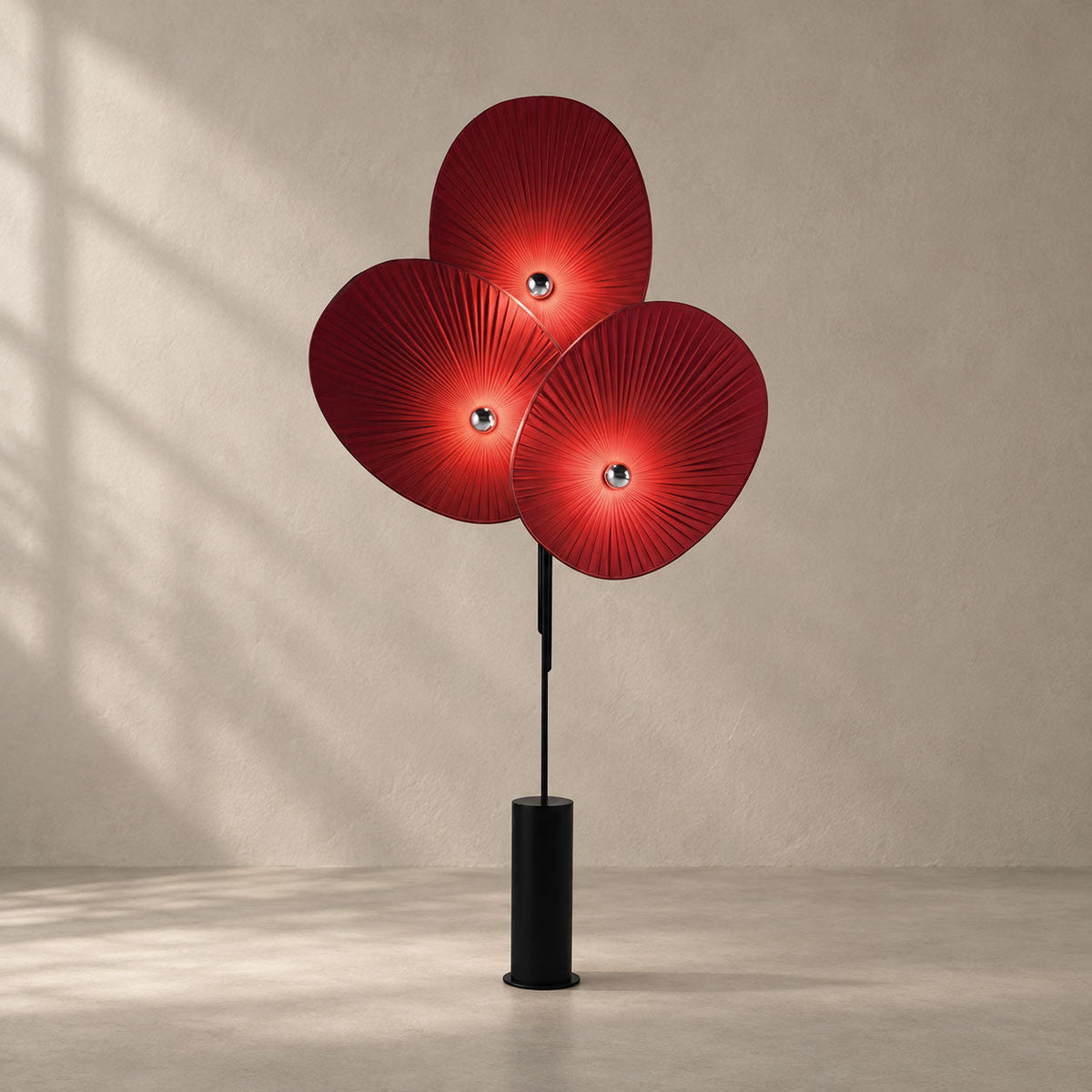 Triple Floral Floor Lamp