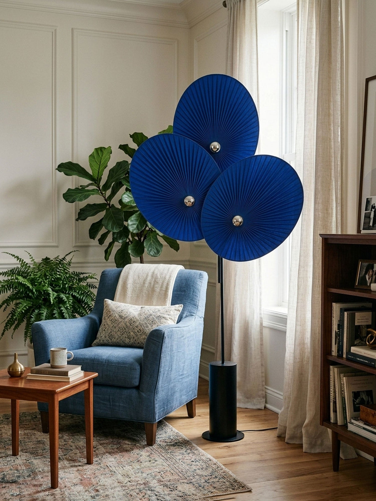 Triple Floral Floor Lamp