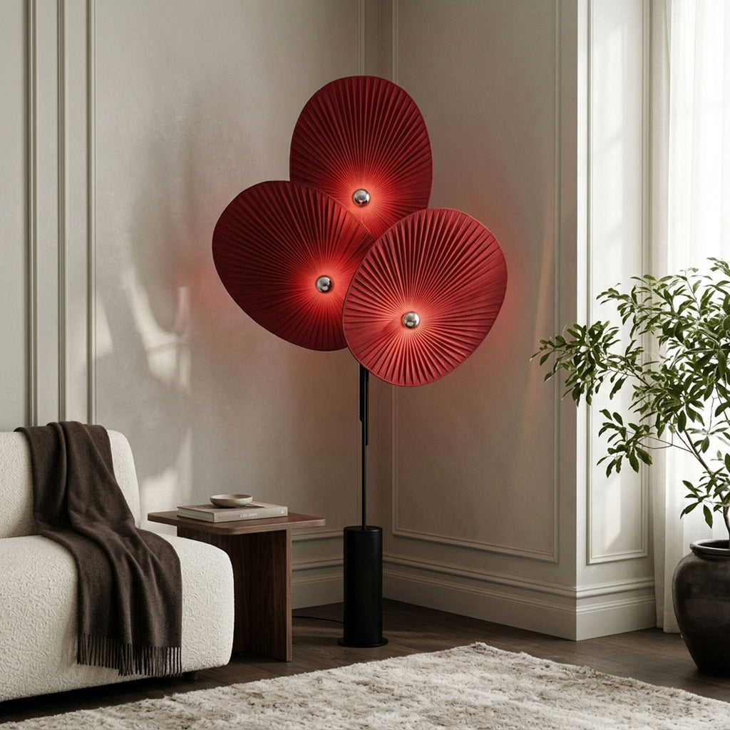 Triple Floral Floor Lamp
