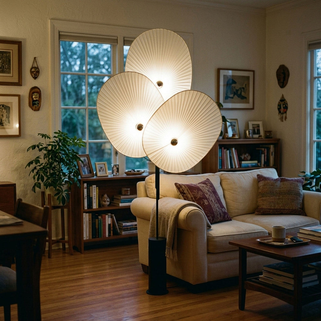 Triple Floral Floor Lamp