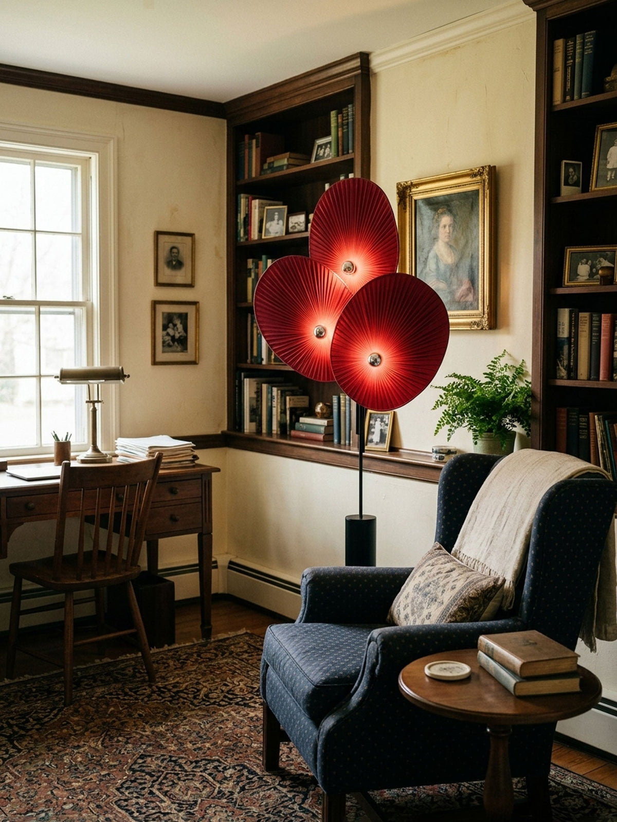 Triple Floral Floor Lamp