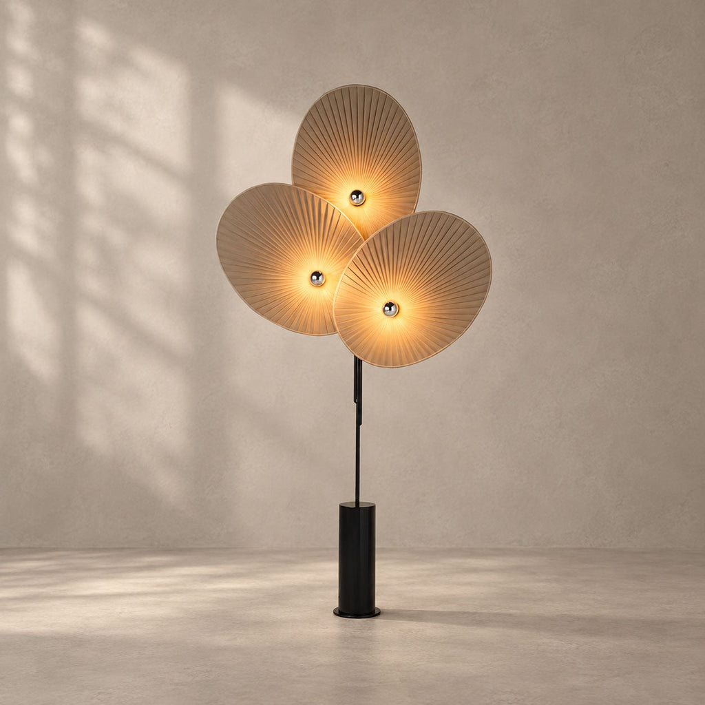 Triple Floral Floor Lamp