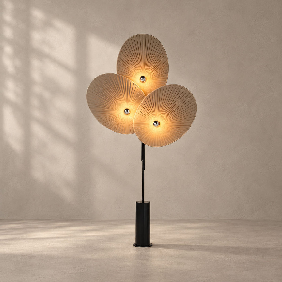 Triple Floral Floor Lamp