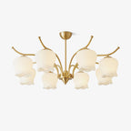 Tulip Brass Chandelier Chandelier