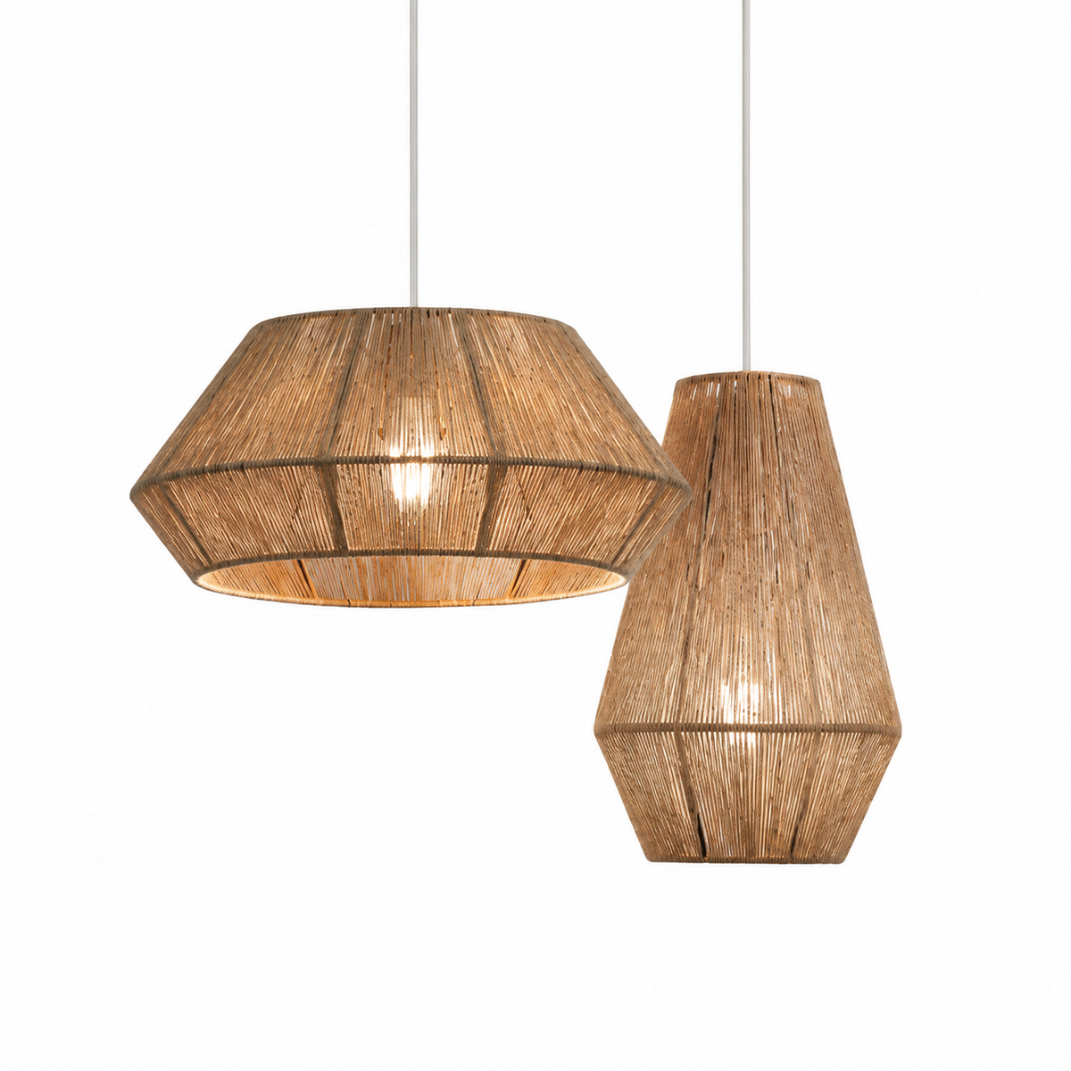 Twine Faceted Rope Pendant Lamp