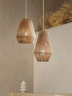 Twine Faceted Rope Pendant Lamp