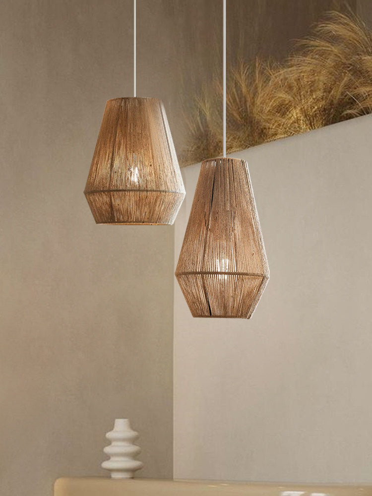Twine Faceted Rope Pendant Lamp