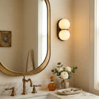 Two Globe Glass Wall Sconce