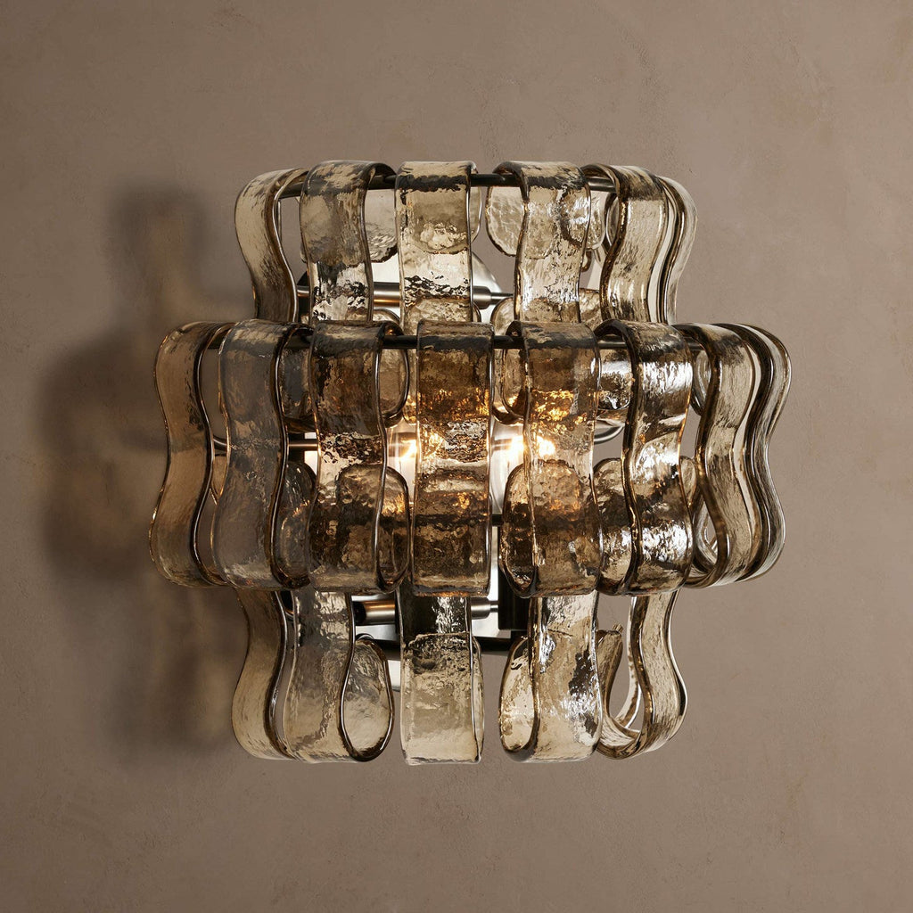 Valena Ripple Glass Wall Sconce